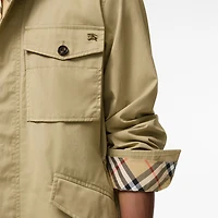 Cotton Twill Bradmore Jacket in Sparrow beige - Men | Burberry® Official