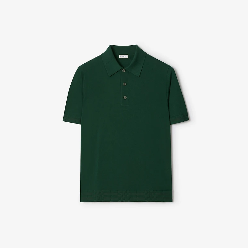 Cotton Polo Shirt in Dark green - Men | Burberry® Official