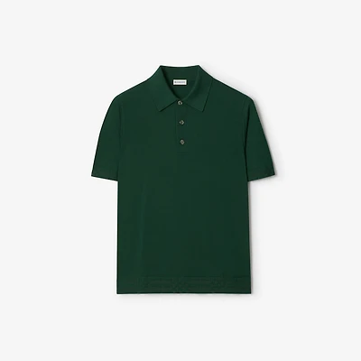 Cotton Polo Shirt in Dark green - Men | Burberry® Official