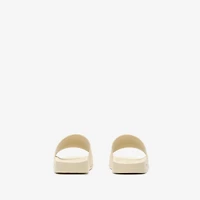Logo Slides in Sesame white/dove beige - Women | Burberry® Official