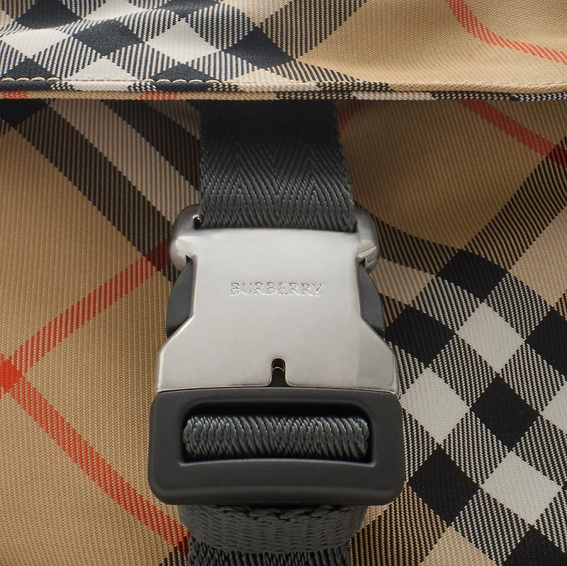 Check Backpack in Sand beige - Men, Technical | Burberry® Official