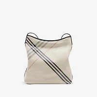 Medium Highlands Shoulder Bag in Soap beige - Women, Cotton, Linen | Burberry® Official