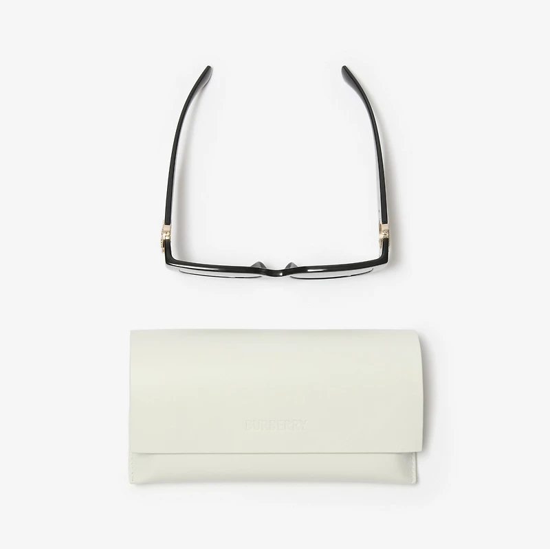 Crystal EKD Square Sunglasses in Black - Women | Burberry® Official