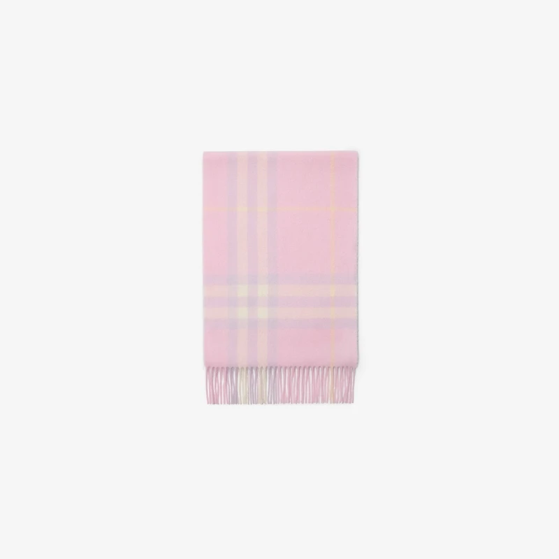 Check Cashmere Scarf in Fondant | Burberry® Official