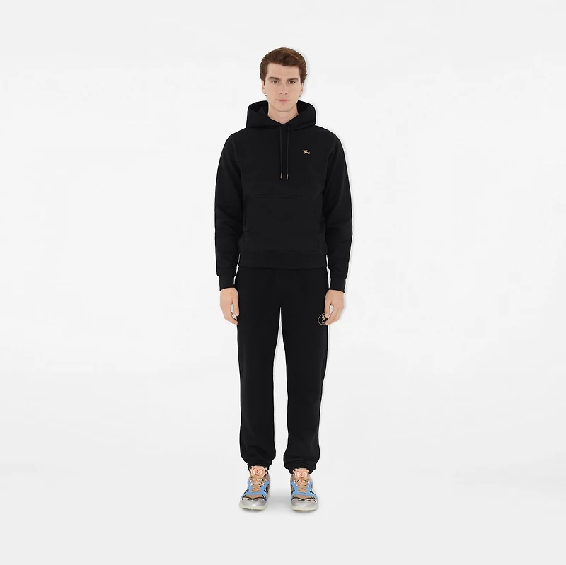 Knight Stamp Cotton Jogging Pants in Black - Men | Burberry® Official