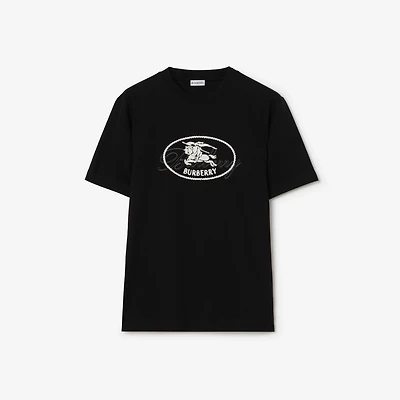 Knight Stamp Cotton T-shirt in Black - Men | Burberry® Official