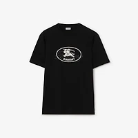 Knight Stamp Cotton T-shirt in Black - Men | Burberry® Official