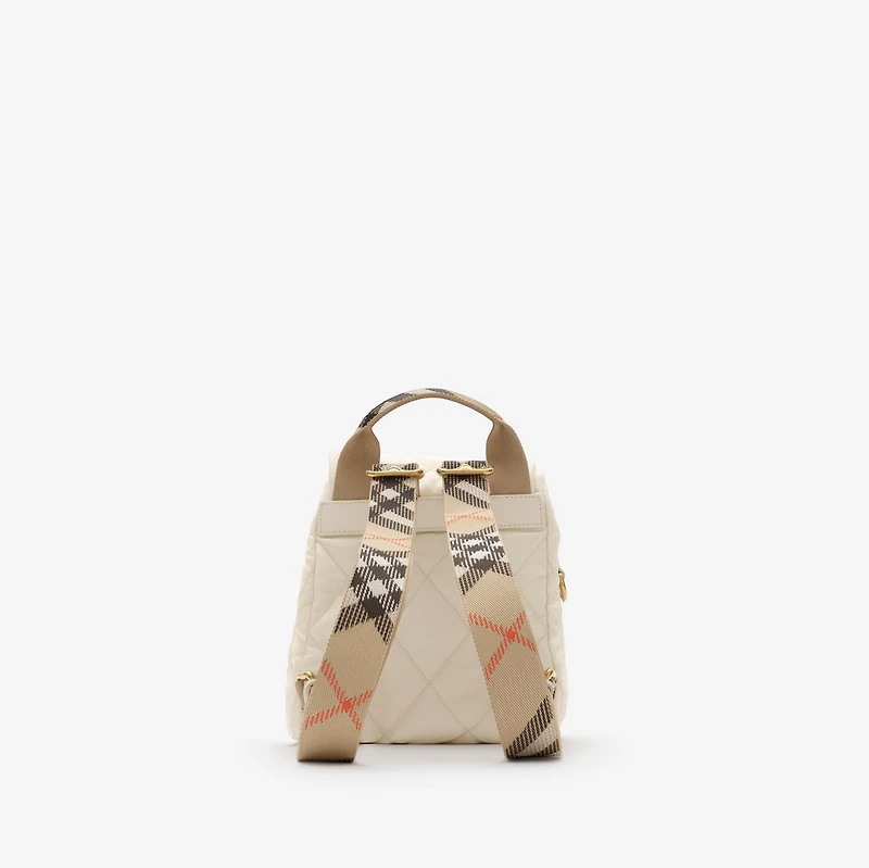 Mini Horseshoe Backpack​ in Soap beige - Women, Nylon | Burberry® Official