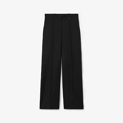 Wool Tailored Trousers in Black - Women | Burberry® Official