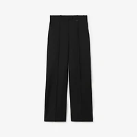 Wool Tailored Trousers in Black - Women | Burberry® Official