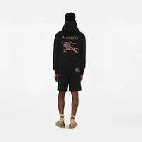 Cross Stitch EKD​ Cotton Hoodie in Black - Men | Burberry® Official