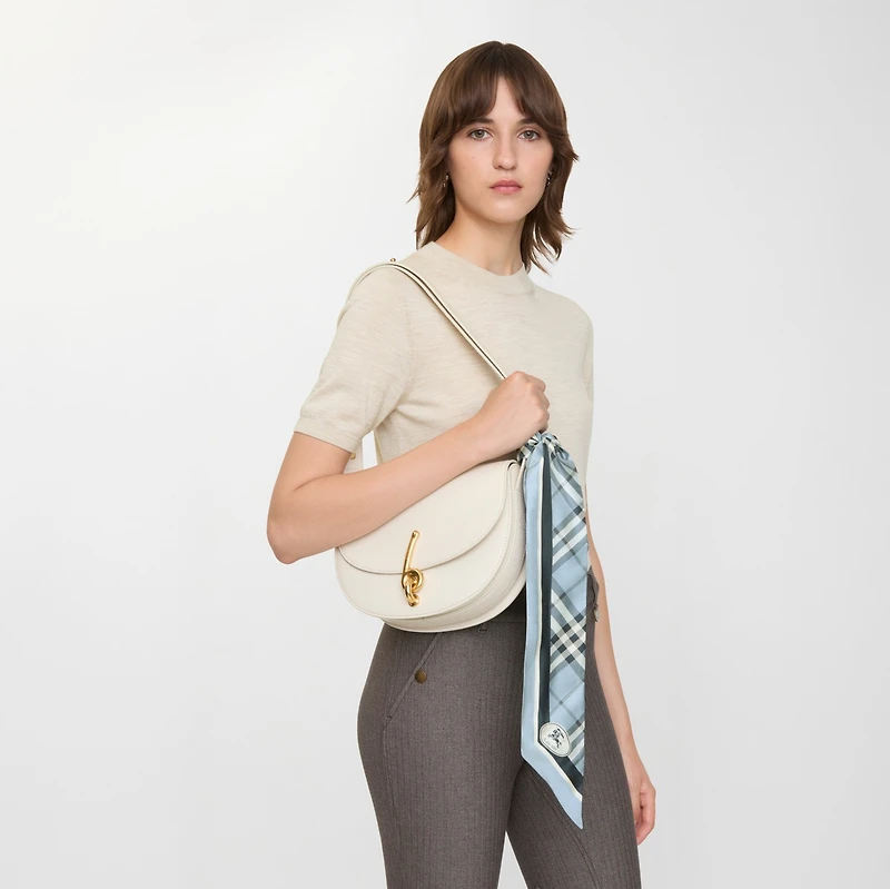 Skinny Check Silk Scarf in Bank blue | Burberry® Official