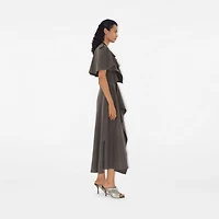 Silk Trench Dress in Cellar