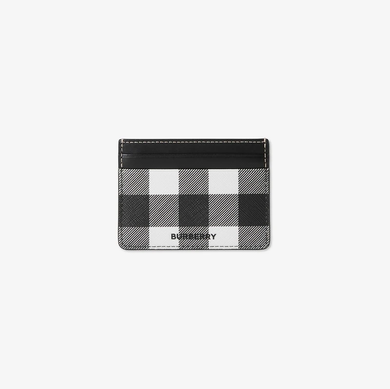 Check Card Case in Dark birch brown - Men, Canvas | Burberry® Official