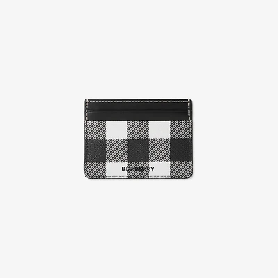 Check Card Case in Dark birch brown - Men, Canvas | Burberry® Official
