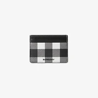 Check Card Case in Dark birch brown - Men, Canvas | Burberry® Official