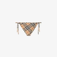 Check Bikini Briefs in Sand - Women, Nylon | Burberry® Official