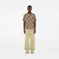 Regular Fit Check Cotton Shirt in Sand - Men | Burberry® Official