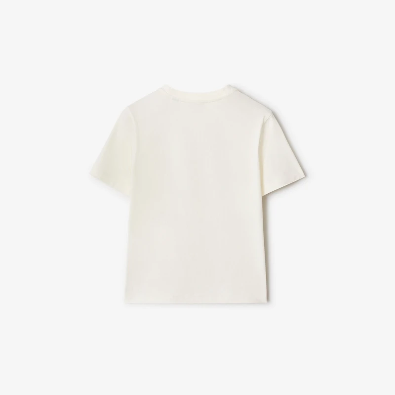 Surfer Bear Cotton T-shirt in Chalk white | Burberry® Official