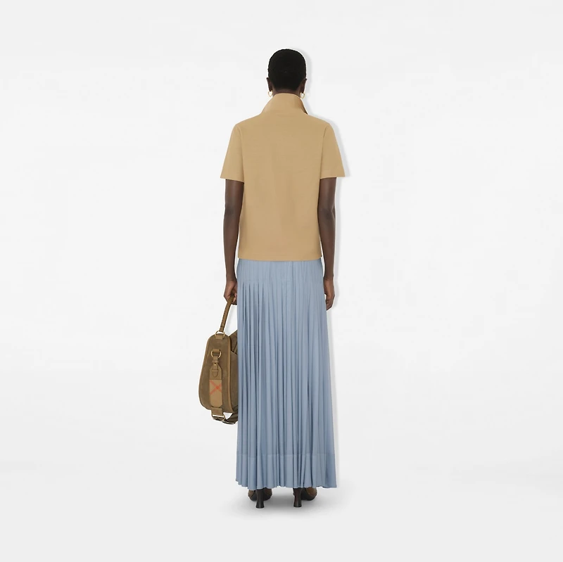 Cotton Polo Shirt in Flax - Women | Burberry® Official