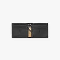 Slim Knight Stamp Bifold Wallet​ in Black - Men, Leather | Burberry® Official