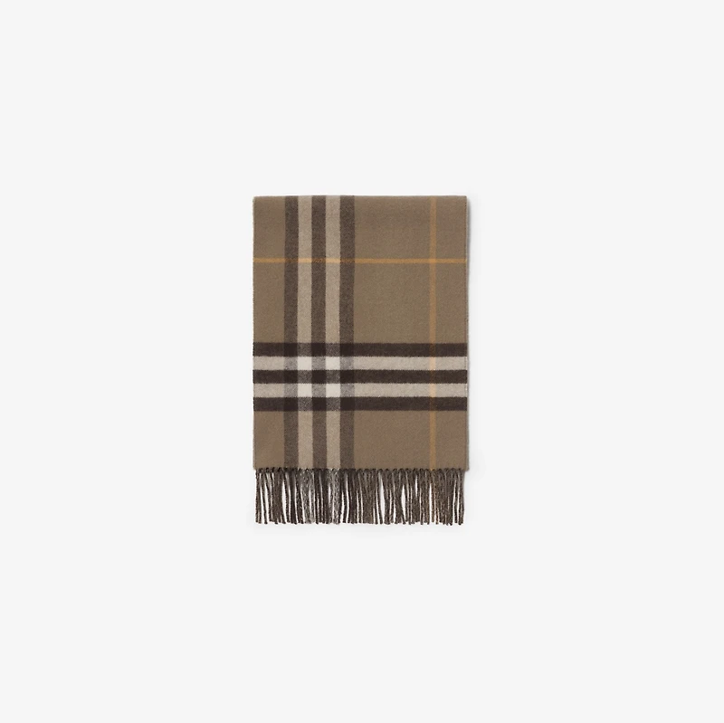 Reversible B Shield Cashmere Scarf in Vole brown | Burberry® Official