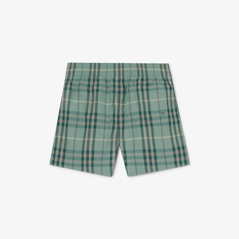 Check Swim Shorts in Gulf green | Burberry® Official