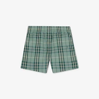 Check Swim Shorts in Gulf green | Burberry® Official