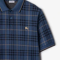 Check Cotton Polo Shirt in Bay blue - Men | Burberry® Official
