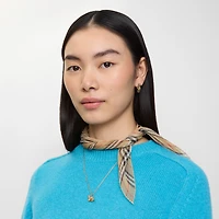 Check Silk Chiffon Scarf in Sand beige | Burberry® Official