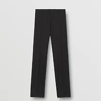 Slim Fit Wool Tailored Trousers in Black - Men | Burberry® Official