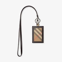 Pop Check Lanyard Card Case​ in Sand beige - Men | Burberry® Official