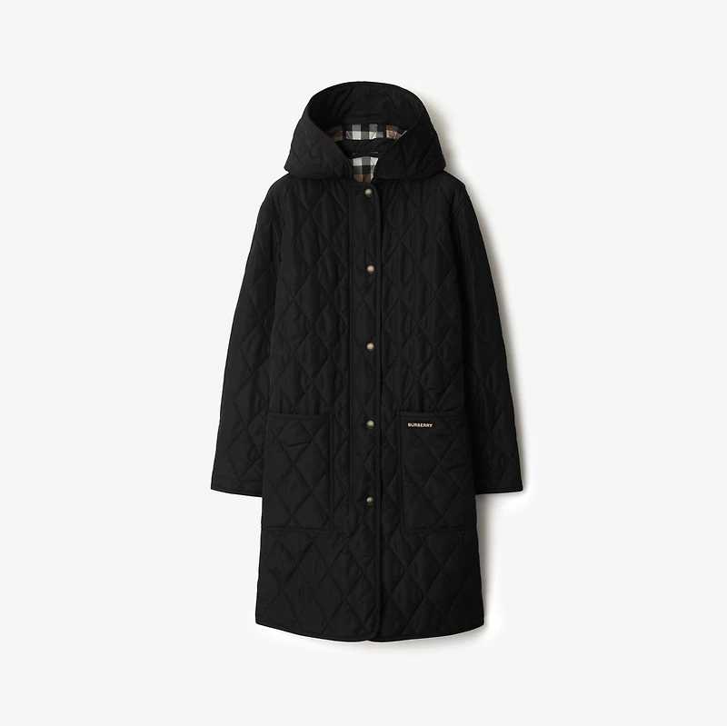 Quilted Coat in Black - Women | Burberry® Official