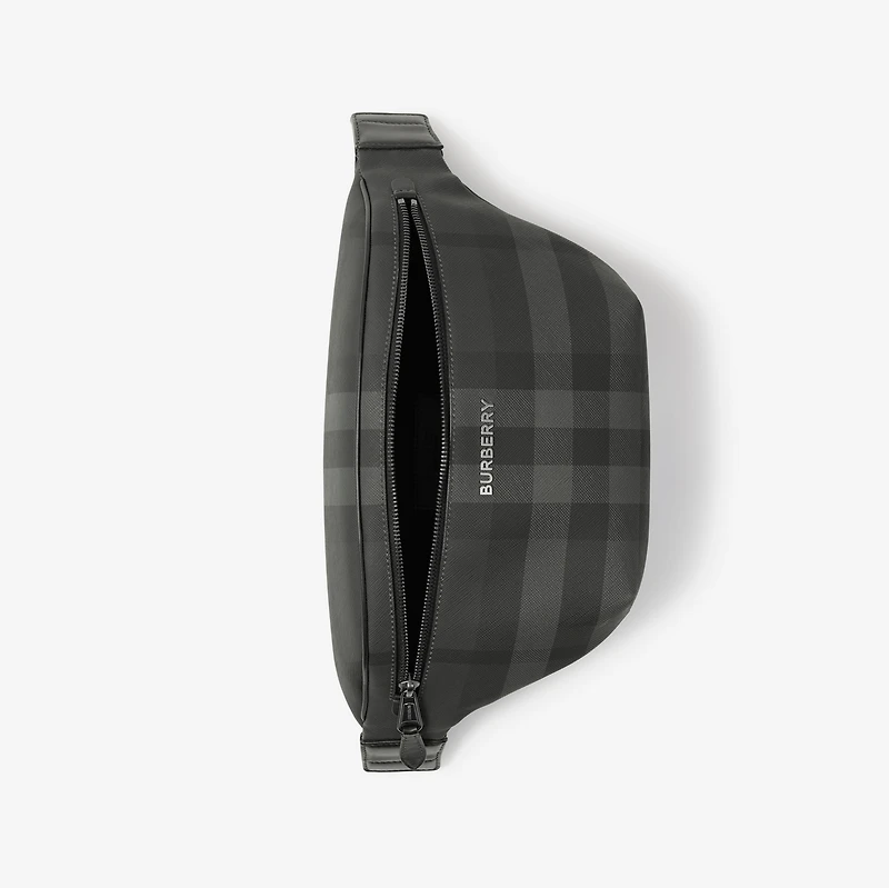 Cason Belt Bag in Charcoal - Men, Canvas | Burberry® Official