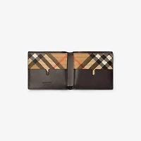 Pop Check Bifold Wallet in Sand beige - Men | Burberry® Official