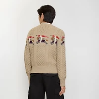 EKD Aran Knit Wool Sweater in Light brown melange - Men | Burberry® Official