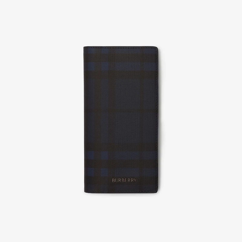 City Check Continental Wallet in Navy - Men, Cotton, Technical | Burberry® Official