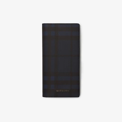 City Check Continental Wallet in Navy - Men, Cotton, Technical | Burberry® Official