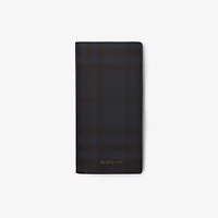 City Check Continental Wallet in Navy - Men, Cotton, Technical | Burberry® Official