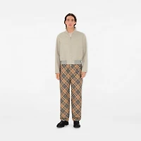 Check Twill Trousers in Sand - Men | Burberry® Official
