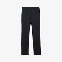 Wool Tailored Trousers in Dark navy - Men | Burberry® Official