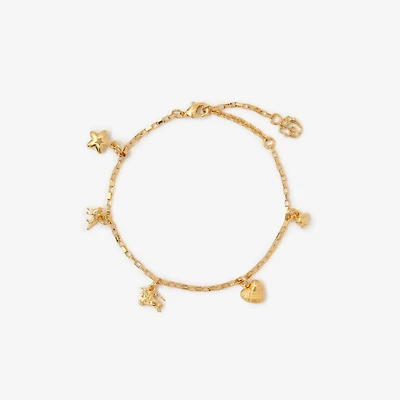 Mini Charm Bracelet in Gold - Women | Burberry® Official