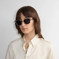 Check Round Sunglasses in Vintage check | Burberry® Official