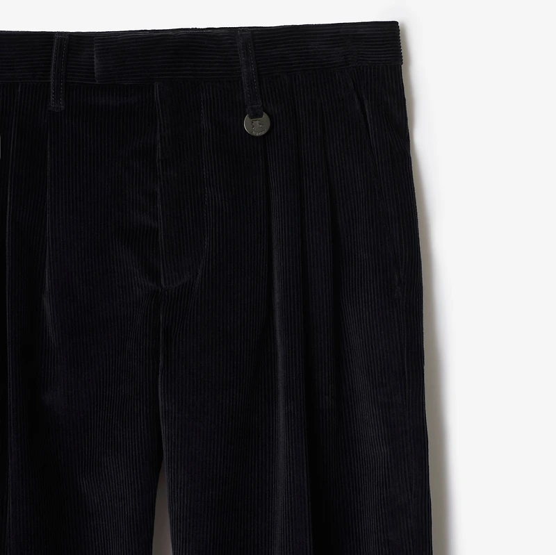 Corduroy Trousers in Twilight blue - Men, Cotton | Burberry® Official