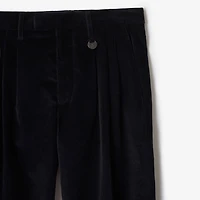 Corduroy Trousers in Twilight blue - Men, Cotton | Burberry® Official