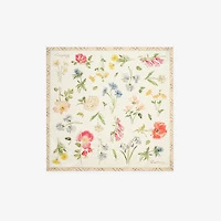Blooms of Britain Silk Scarf in Sesame beige | Burberry® Official