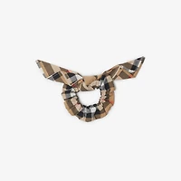 Check Cotton Scrunchie in Sand - Children | Burberry® Official