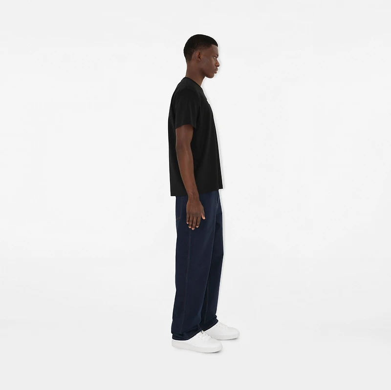 Logo Cotton T-shirt in Black - Men | Burberry® Official
