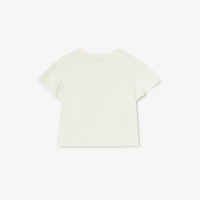 Check Bow Cotton T-shirt in Chalk white | Burberry® Official