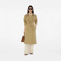 Long Check Collar Castleford Trench Coat in Hamper - Women, Cotton | Burberry® Official